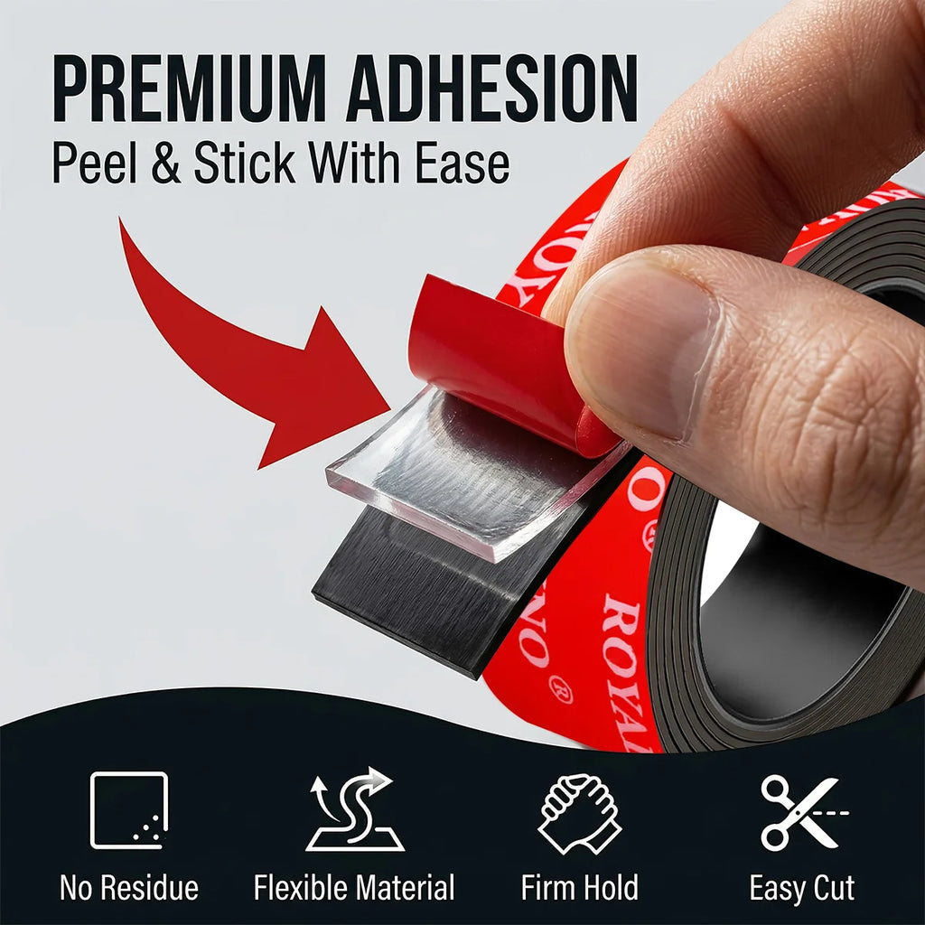 Self Adhesive Magnetic Tape Cuttable Rubber 2.5mm thick Magnetic Strip For Fridge Wall DIY Photo Poster Fixing Tape Home Office Qme