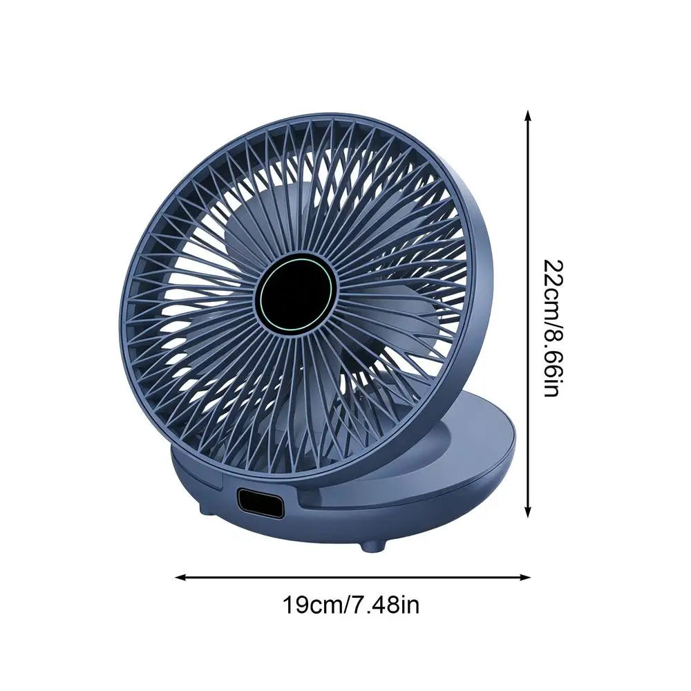 Small Desk Fan Rechargeable Foldable Oscillating Wall Mount Personal Table Fan For Living Room Home Office Dorm Kitchen Travel Qme China Mainland Blue
