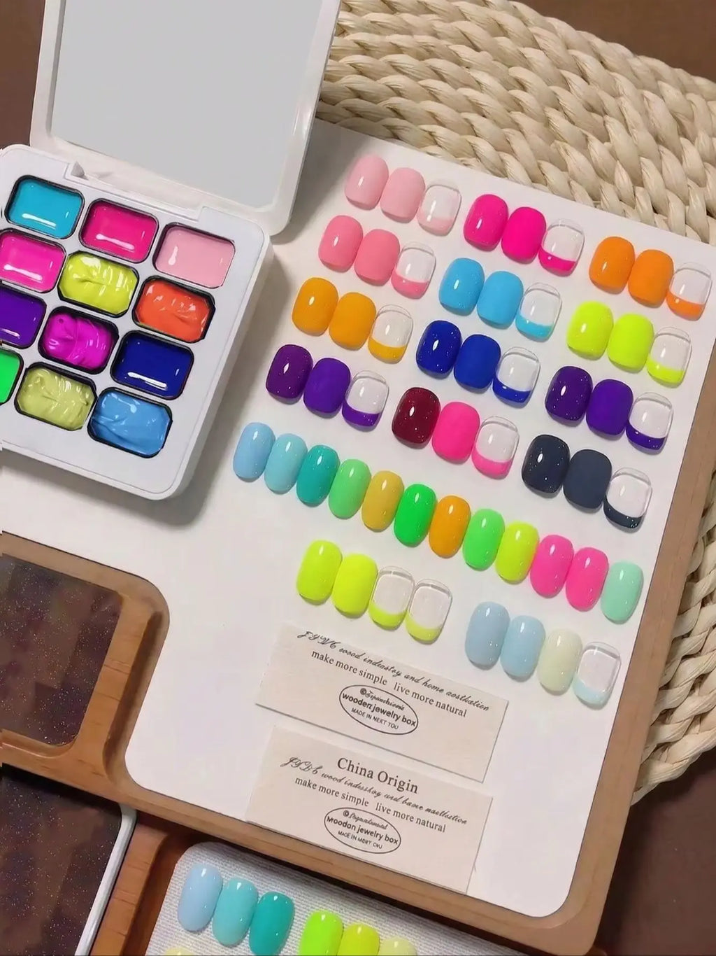 12-color Fluorescent Solid Gel Polish Gradient Blush UV Nail DIY Art Qme 01