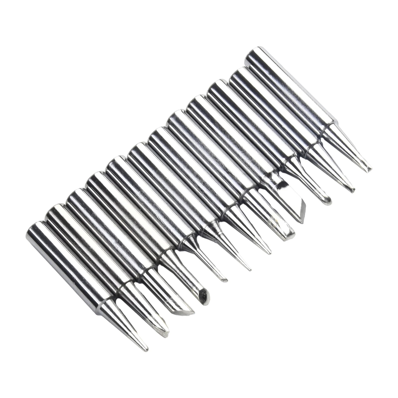 12pcs Soldering Iron Tips Set For 936/ 937/ 938/ 969/ 8586/ 852D Soldering Stations 900M-T Welding Station Tools I B C D K Qme
