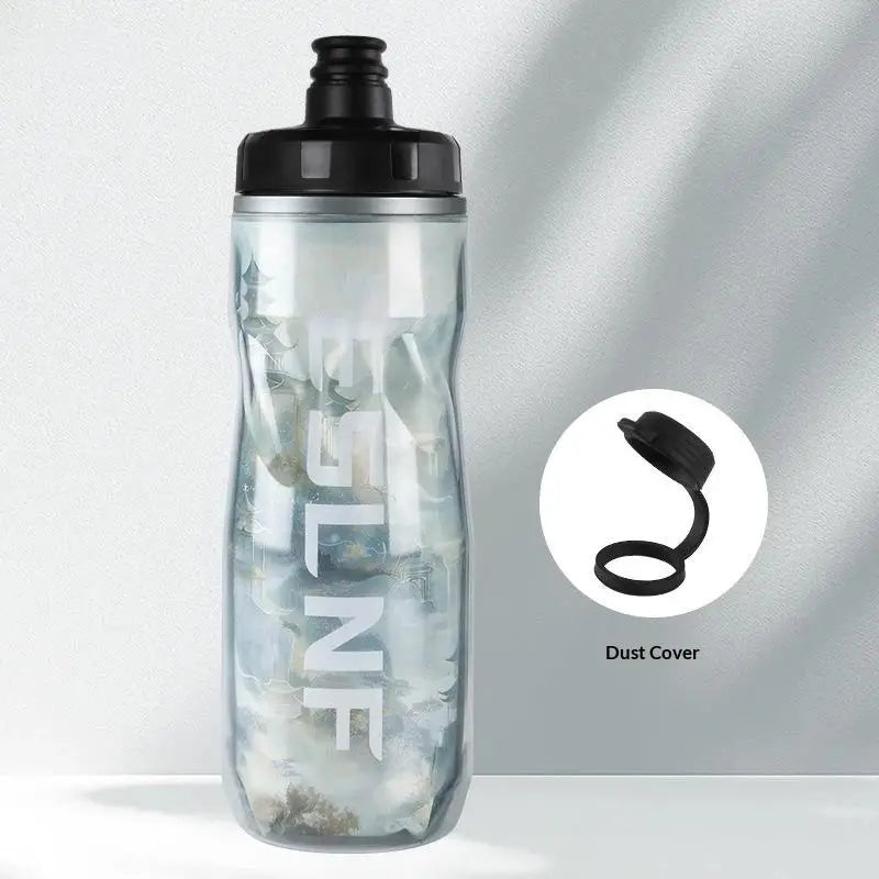 610ml Insulated Bicycle Water Bottles PP Heat- And Ice-protected Water Bottle Outdoor Sports Cup Cycling Bike Water Bottle Qme 0.65L A2
