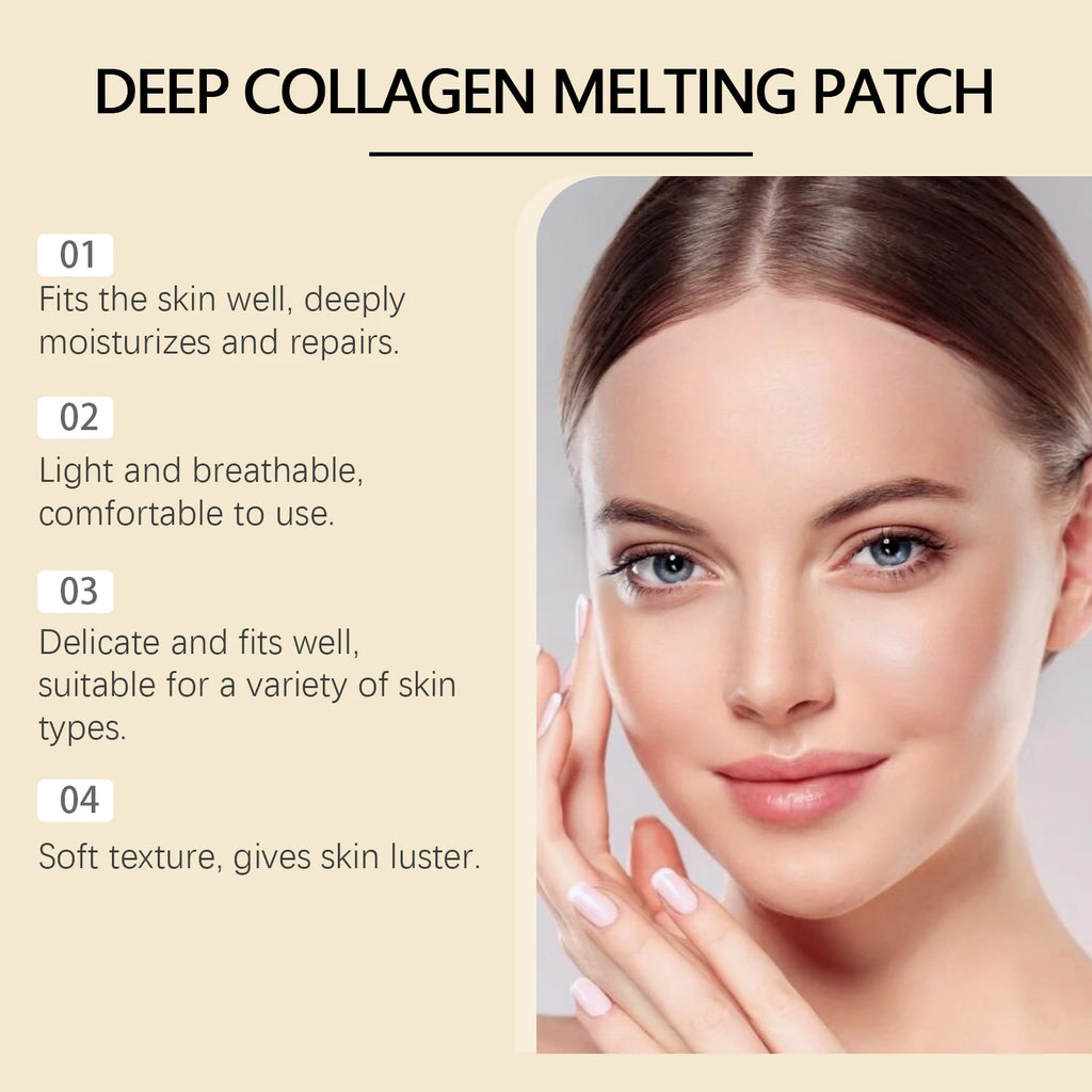 Collagen Protein Water Soluble Patches for Forehead Eye Area Absorbable Elasticity Firming Moisturizing Essence Patch Face Care Qme