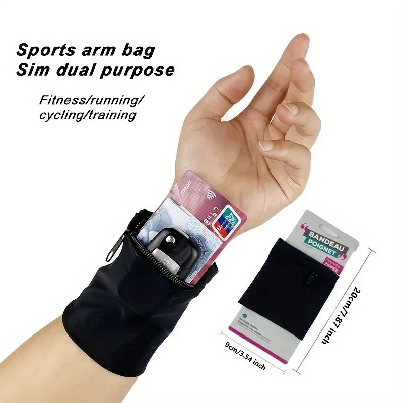 1pc Multifunctional Sports Belt with Cuff, Zipper, Phone Pocket, Armband & Wallet - Perfect for Outdoor Fitness & Cycling! Qme