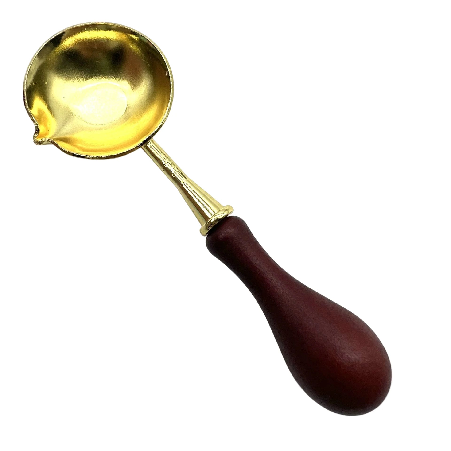 Retro Solid Wood Sealing Wax Burner Sealing Wax Melting Pot Wax Seal Holder Spoon Wax Heater Furnace Stove DIY Craft Supplies Qme Red-spoon