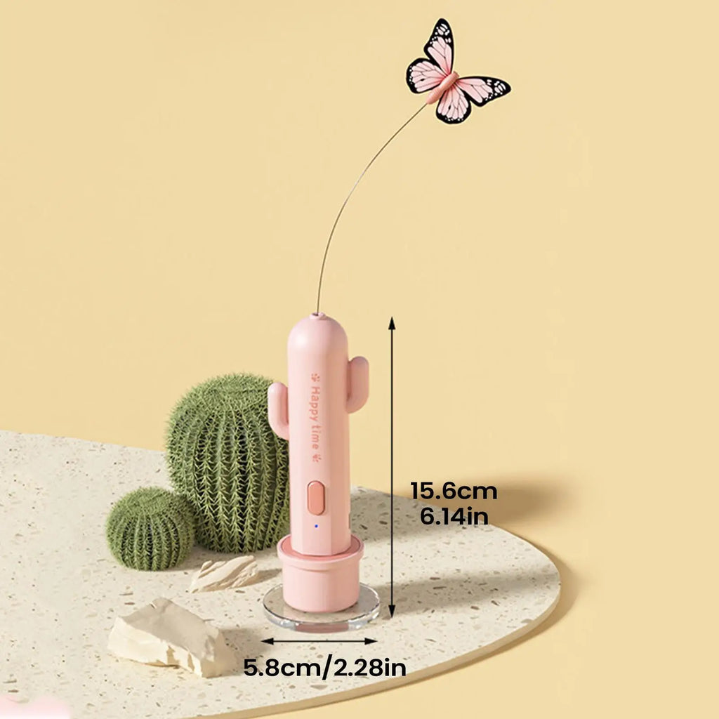 Cat Toys 2 Mode Rechargeable Electric Self-Play Stick With Suction Cup Indoor Cat Toys For Home Furniture Couch Corner Floor Qme