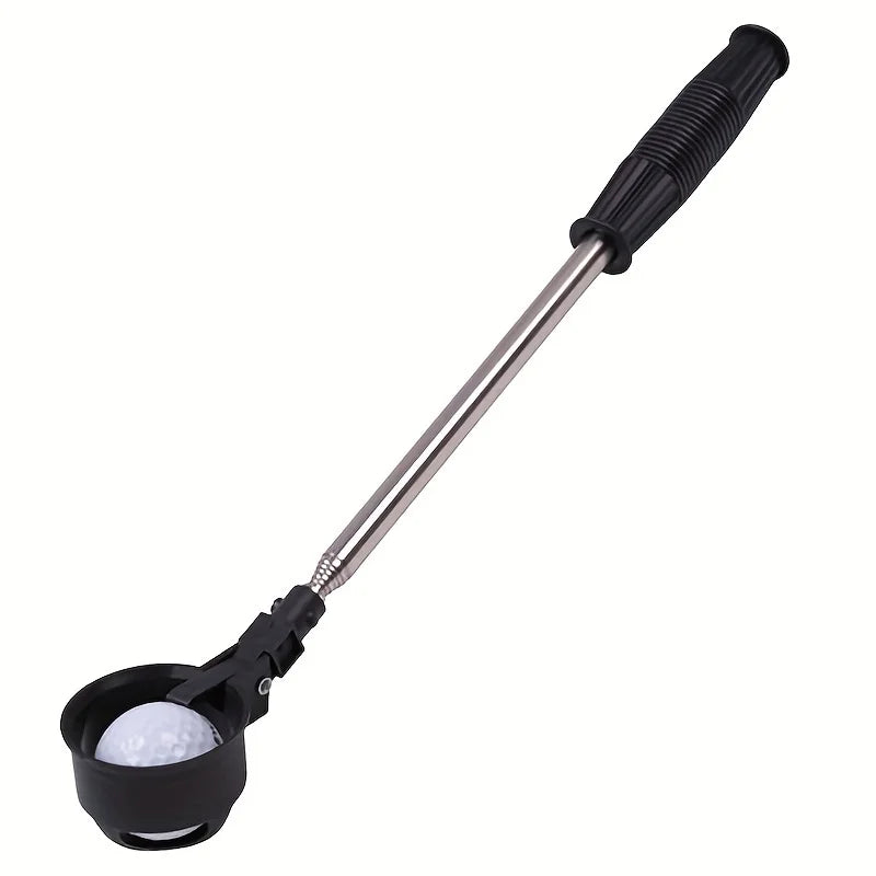 Telescopic Golf Ball Retriever, Stainless Steel Portable Golf Pick Up Tool, Premium Golf Accessory for Men Unique Golf Gift Idea Qme
