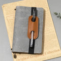 Elastic Band PU Leather Pen Holder Creative Anti-lost Notebook Clip Qme brown 1pcs A1