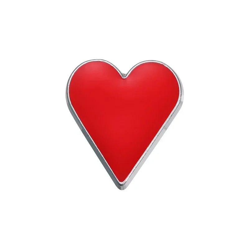 Creative Playing Cards Poker Brooch Enamel Pin Red Heart Spades King Queen Brooches Lapel Badge Funny Jewelry Wholesale Qme style 6