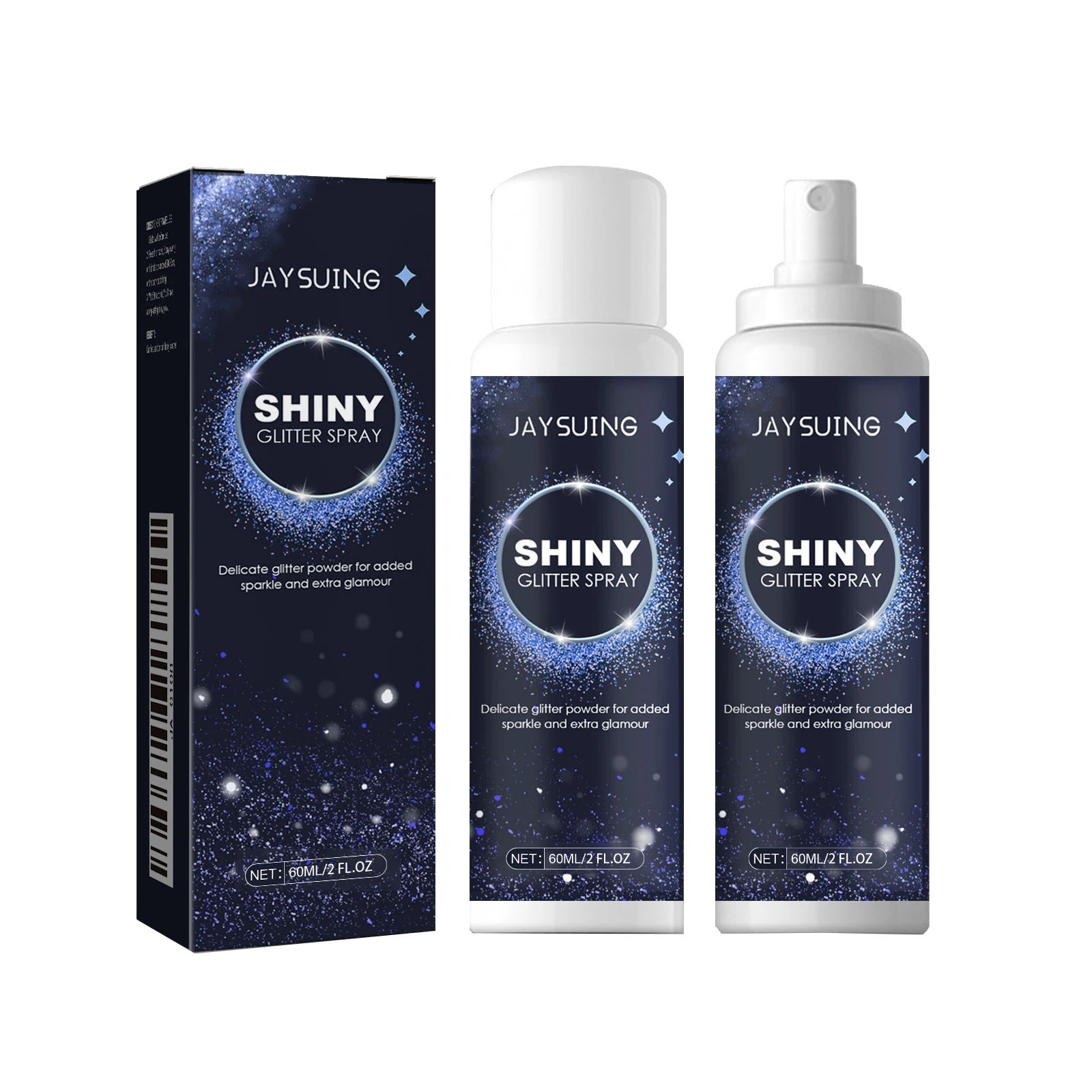 Body Glitter Spray Collarbone Clothes Hair Long Lasting Shimmer Qme 60ml Boxed