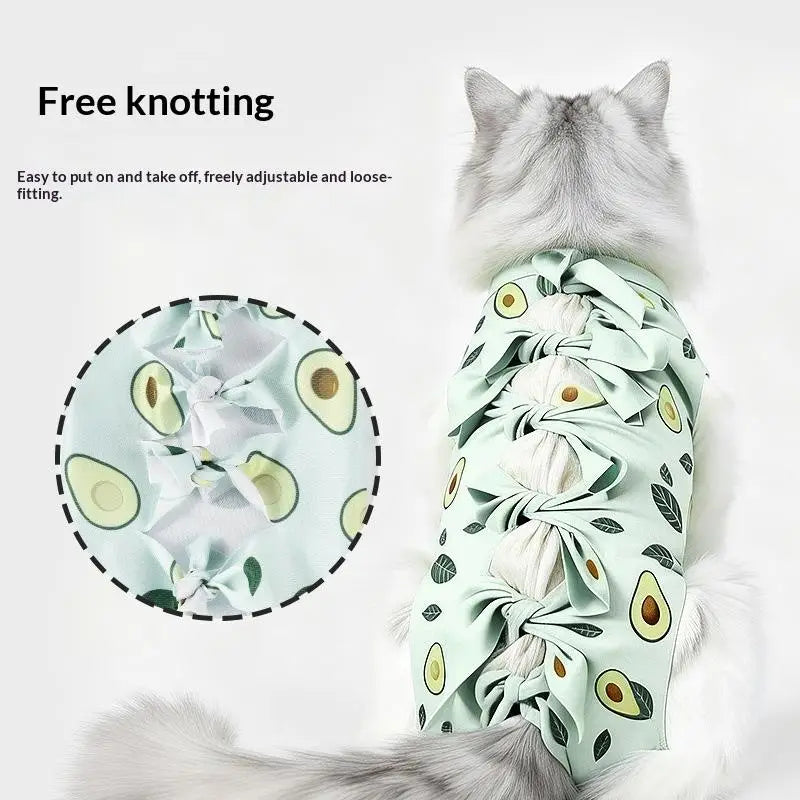 Postoperative Recovery Anti Licking Clothing Adjustable Cat Wound Qme