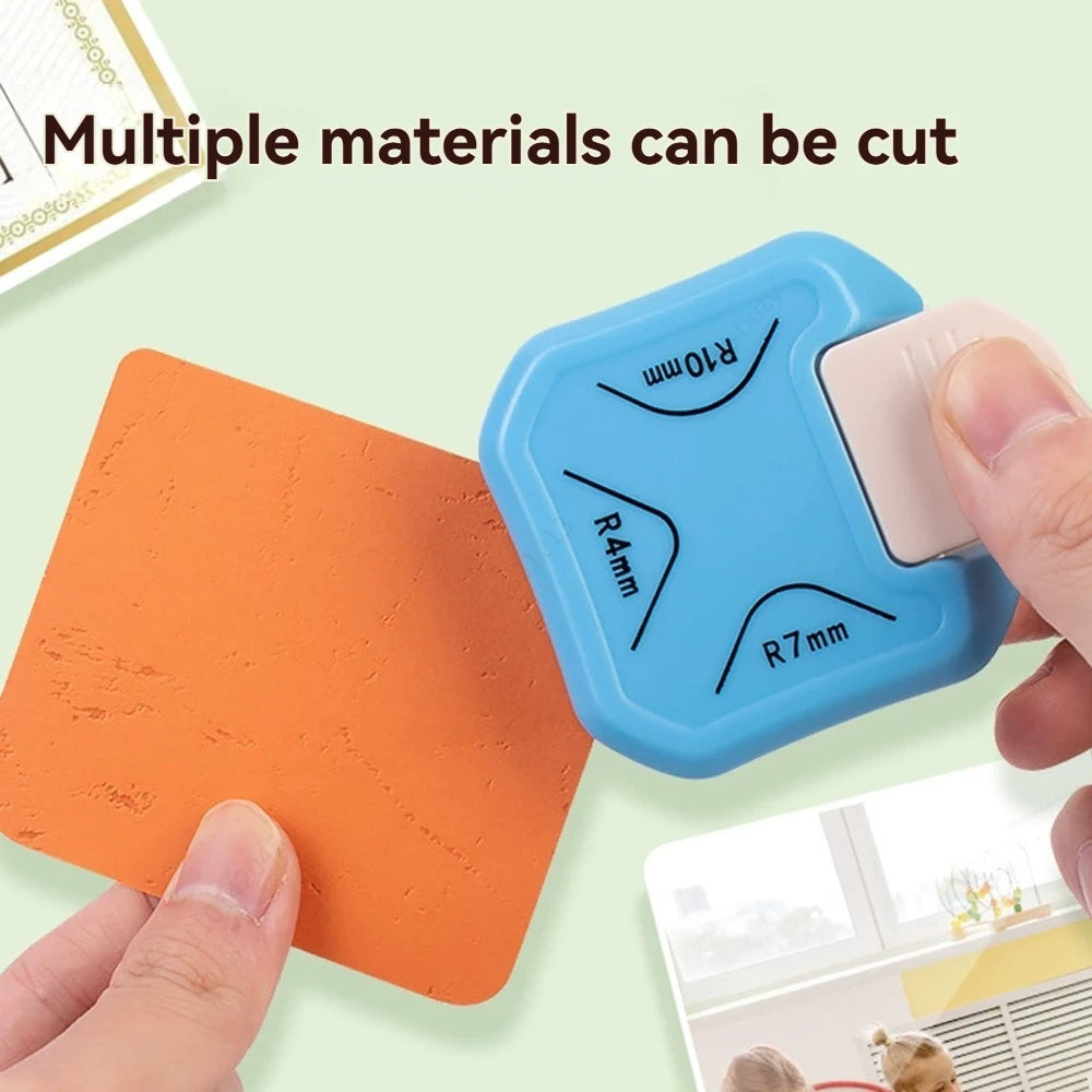 Corner Rounder Punch 3 in1 R4/R7/R10mm Round Corner Trimmer Cutter for Card Craft Scrapbook Wrapping Paper Sticker Qme
