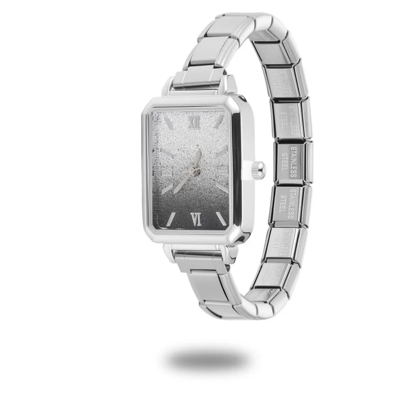 Wholesale 2026 Stainless Steel Watch Head Bracelet 9mm DIY Italian Charm Fashion High Quality Women Men's Premium Square Watches Qme Style 28