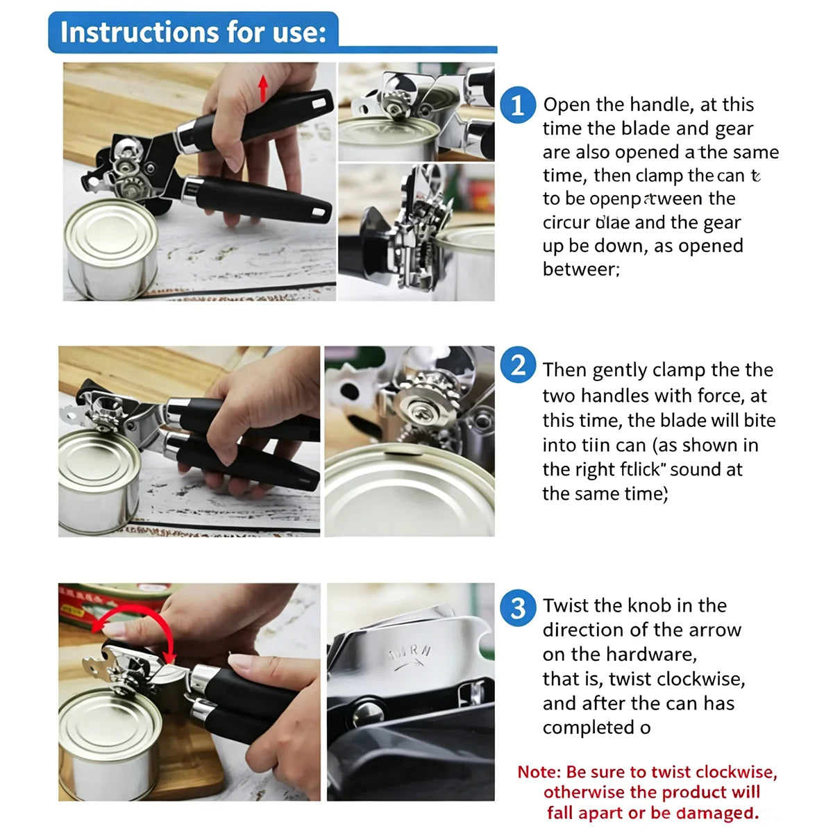Stainless Steel Multifunctional Professional Can Manual Can Opener Craft Beer Grip Can Opener Bottle Opener Kitchen Gadgets Qme