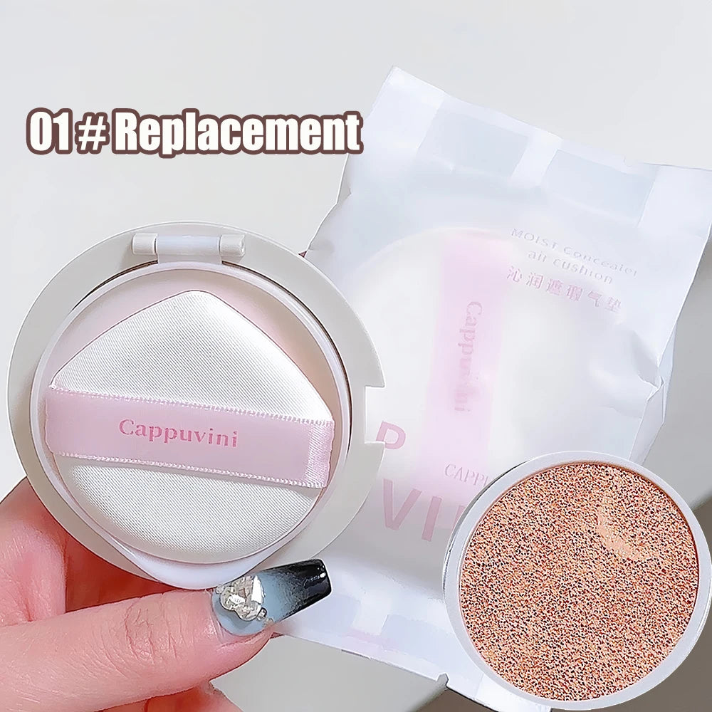 BB Cream Air Cushion Foundation Full Coverage Waterproof Long-lasting Concealer 3 Colors Cushion Compact Face Makeup Base Qme 01 Replacement