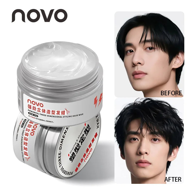 Strong Hold Non-Greasy Styling Wax, Long-Lasting Volume, Natural Matte Finish, Style Your Hair Nicely, No Residue After Washing Qme