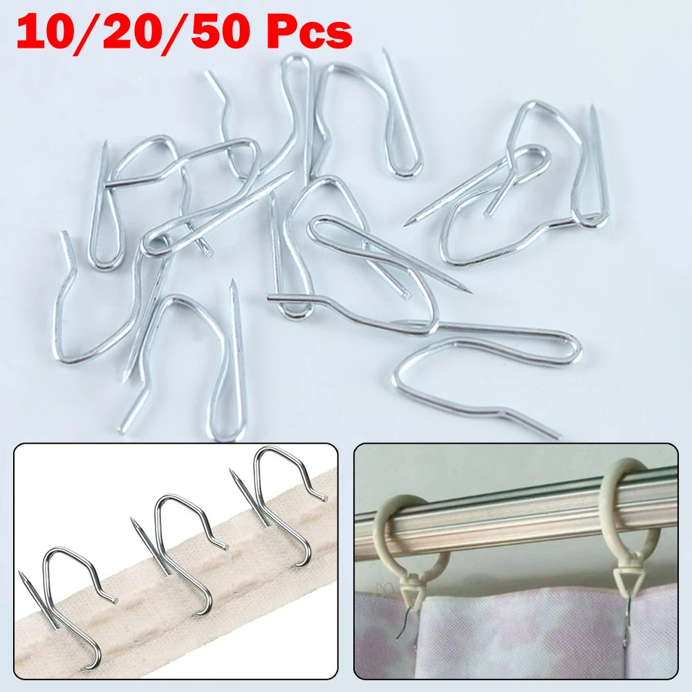 10 20 Metal Pin S Hook Curtain Shower Hanging French Pleat Pinch Home Qme