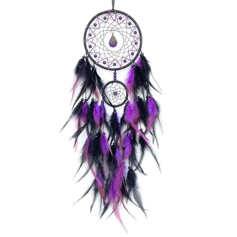 Adorned Artificial Feathers Crystals Exquisite Wall Decoration Qme A2