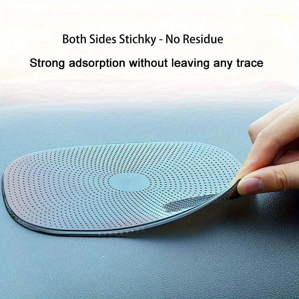 Silicone Non-Slip Mat for Car Dashboard - High Temperature Resistant, Prevents Vibrations and Sliding of Small Items! Qme