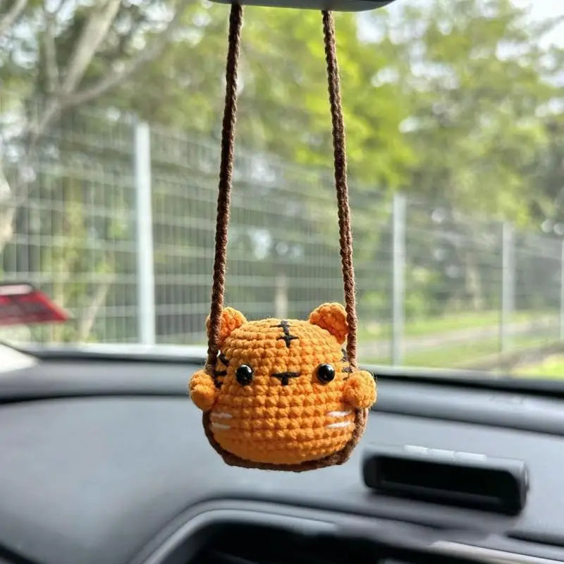 Handmade Knitted Animal Keychain Pendants Cute Frog Duck Rabbit Chick Qme A7