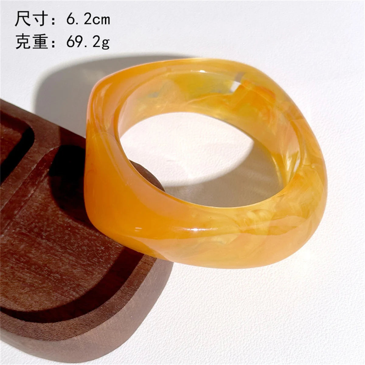 Vintage Wide Geometric Resin Hip Hop Khaki Brown Coffee Bangles Irregular Cuff Bracelets Bangles Women Pulseras Mujer Jewelry Qme jianghuang 62mm