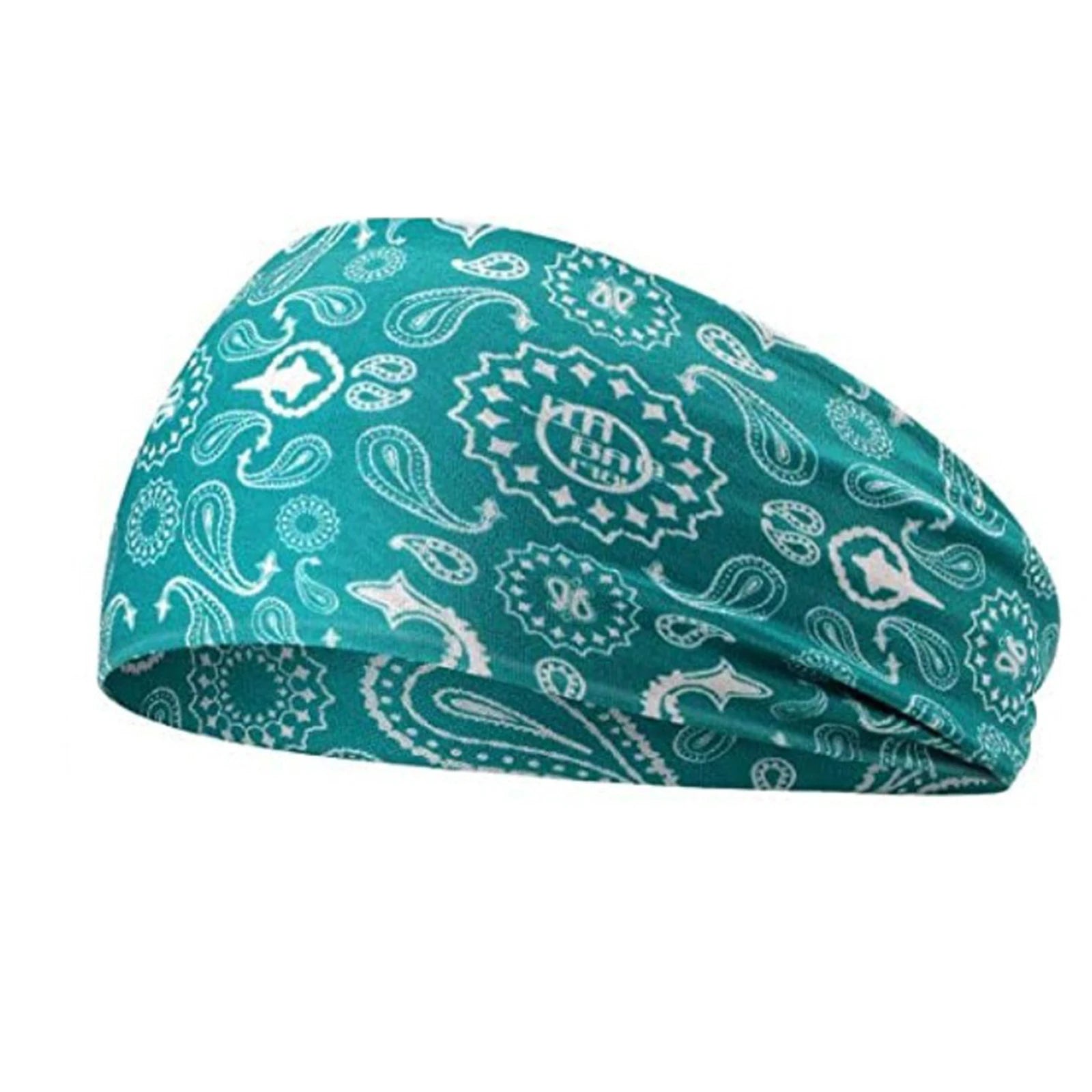 Unisex Ethnic Style Printed Running Fitness Headband for Sports Yoga Sweatproof High Elastic Cotton Fashion Headscarf Accessory Qme B One Size