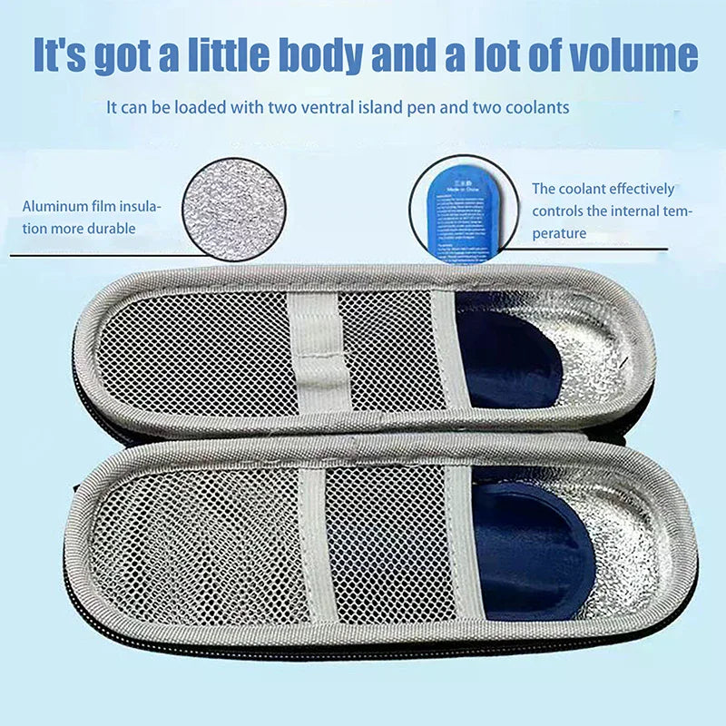 1Pc Waterproof Insulin Cooling Bag EVA Thermal Insulated Insulin Cooler With Gel Pen Bag Diabetics Travel Medicine Cooler Qme
