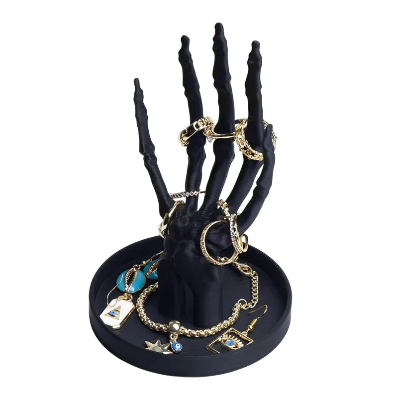 Jewelry Stand Black Plastic Necklace Earring Organizer Monster Hand Qme