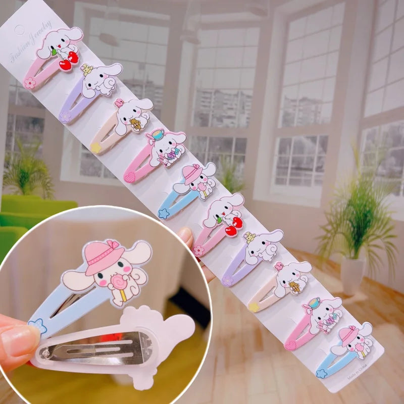 Hello Kitty Kuromi Cartoon BB Clips Hair Clips Student Hair Clips Snap Clips Bang Clips Qme