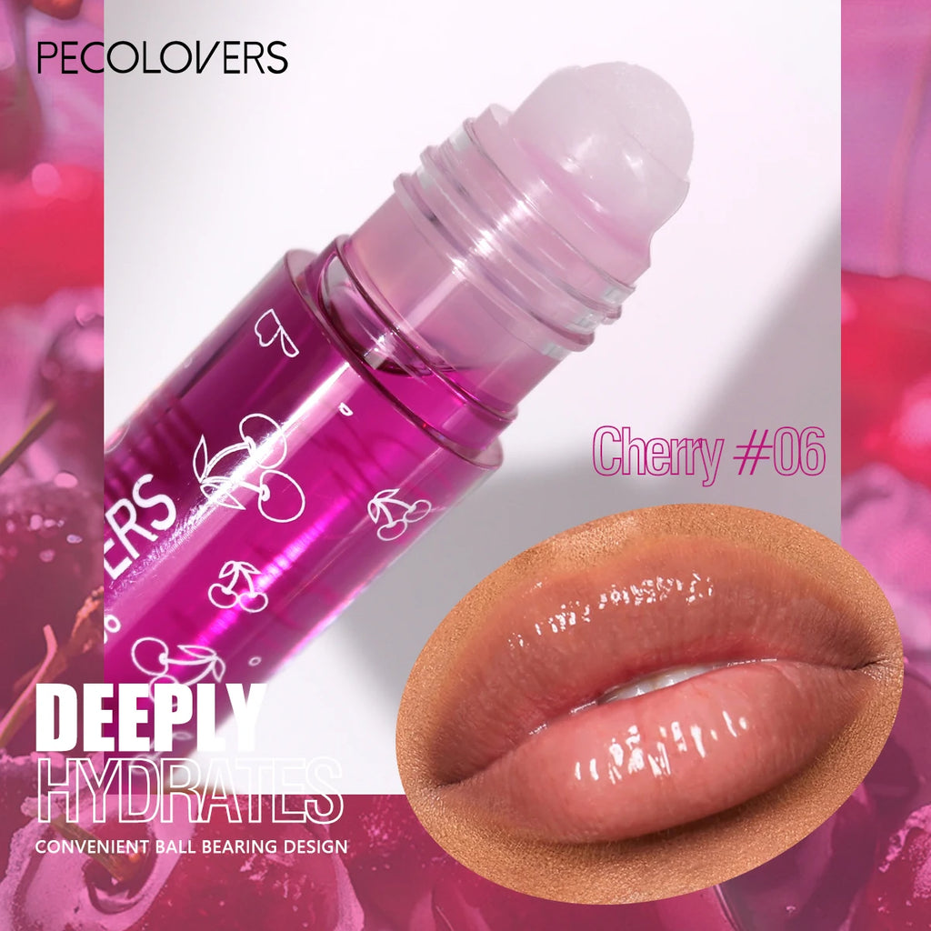 Hydrating Fruit-infused Lip Gloss Transparent Moisturizing Roll-on Qme