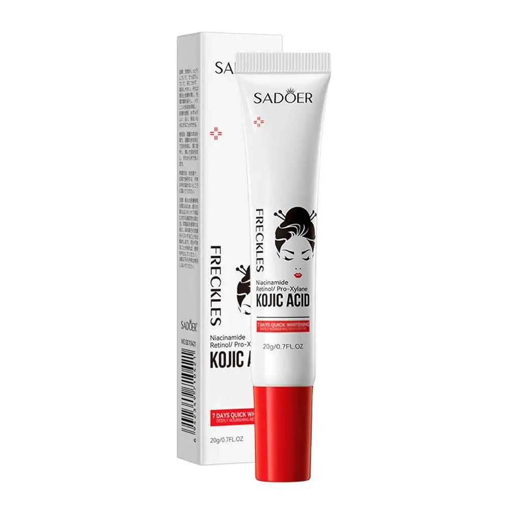 SADOER Kojic Acid Whitening Eye Cream Moisturizing And Brightening Anti Dark Circles Eye Cream Eye Bags Wrinkle Removal Lifting Qme WHITE CN