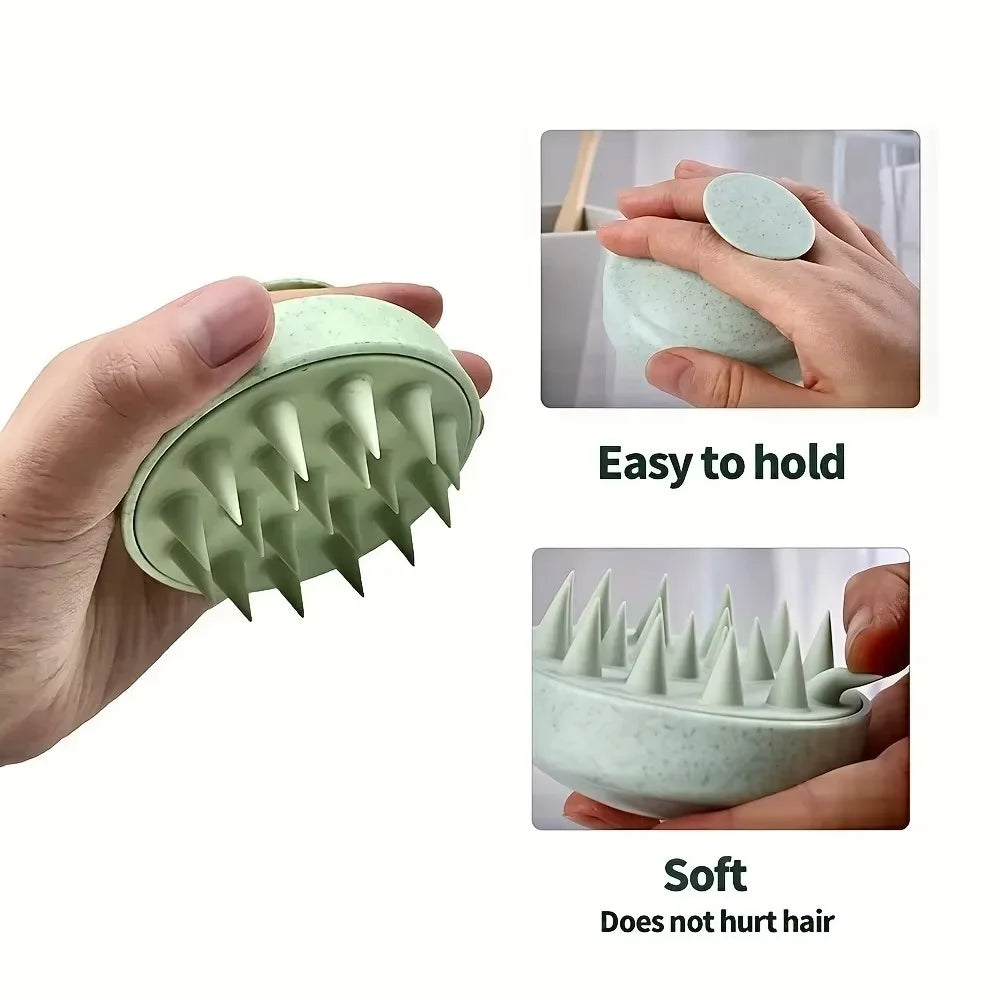 Silicone Shampoo Brush Body Massage Bath Shower Salon Hairdressing Qme