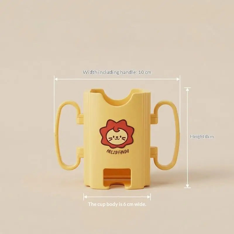 Anti-squeeze Cup Holder Adjustable Milk Juice Box Portable Drink Home Qme Yellow