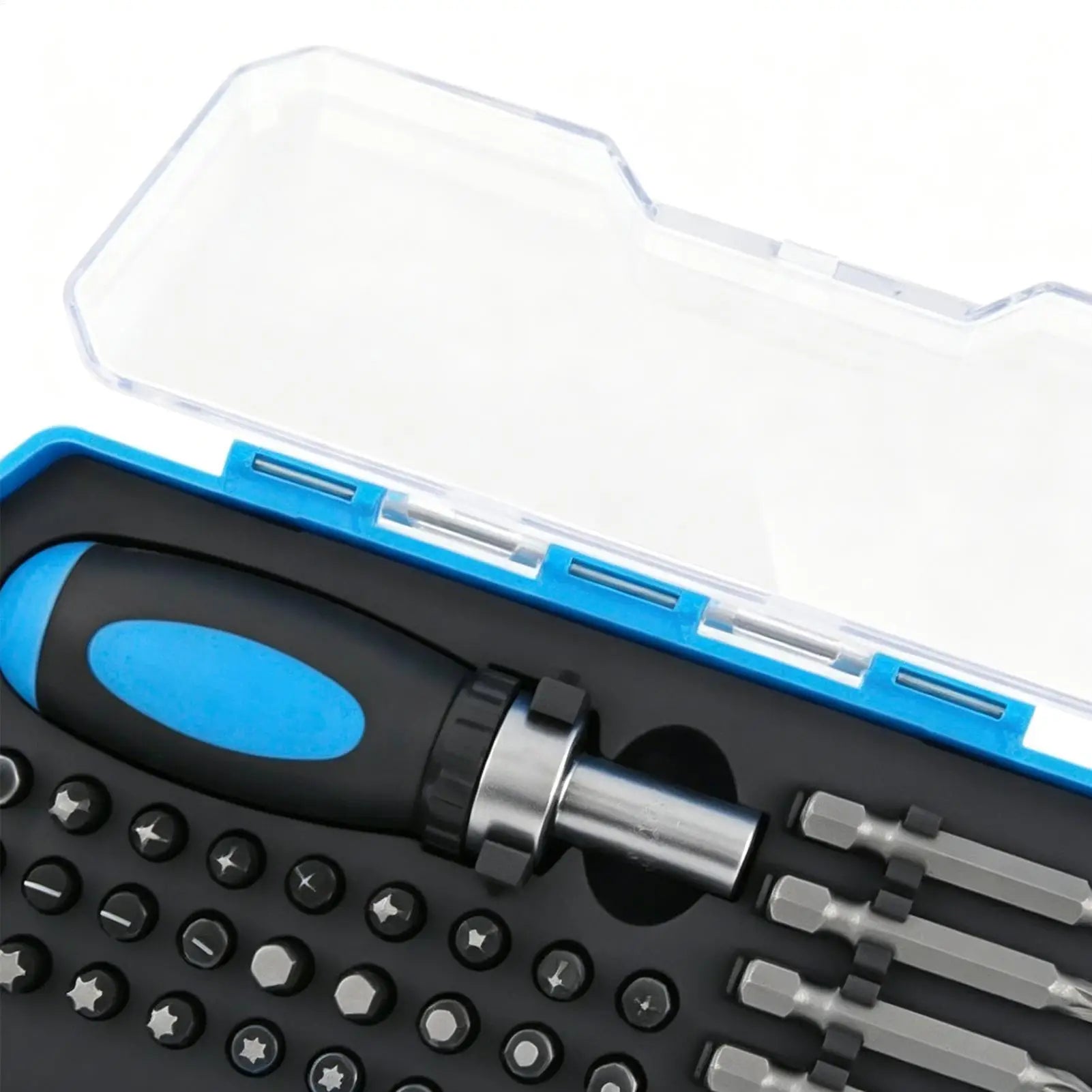 Screwdriver Ratchet Ergonomic Handle Multi Bit Repair Tool 34-Piece Qme
