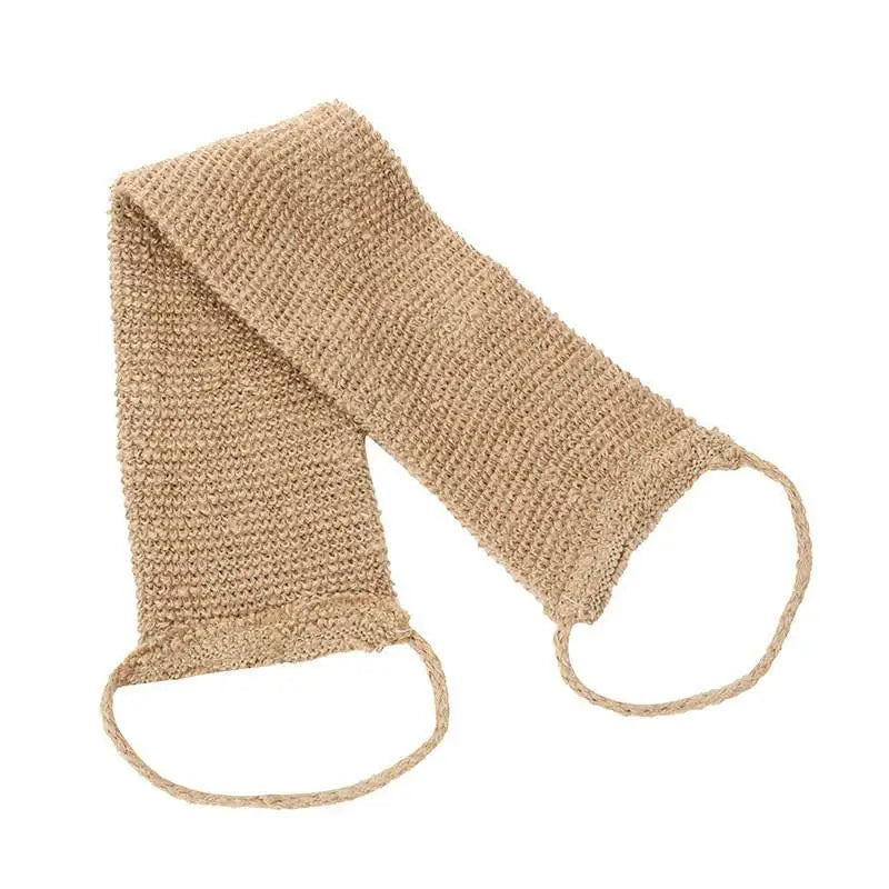 Breathable Ramie Jute Shower Towel Exfoliating Belt Back Cleansing Qme A2