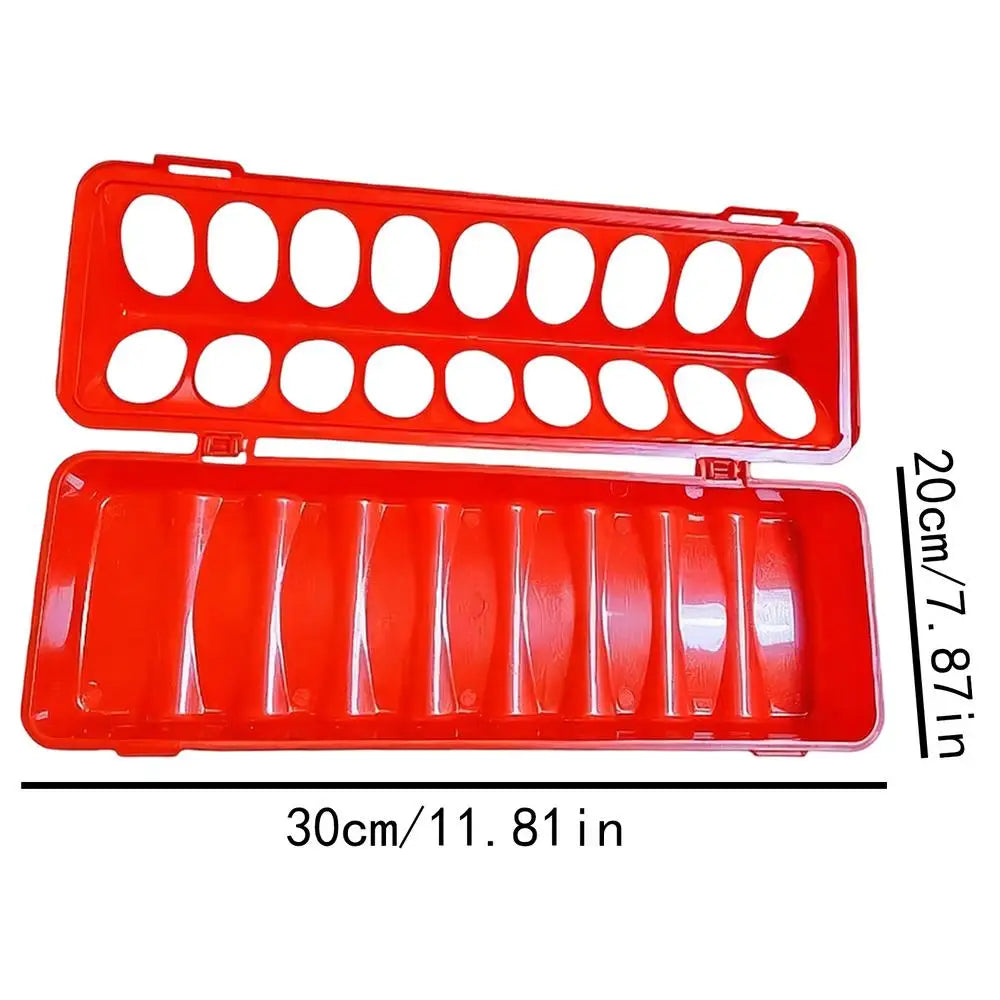 Chicken Feeder Trough Anti-Leak Easy-Fill Animals Bowl Chicken Feeder Anti-waste Drinker For Chicks Ducklings Goslings Quail Qme Red
