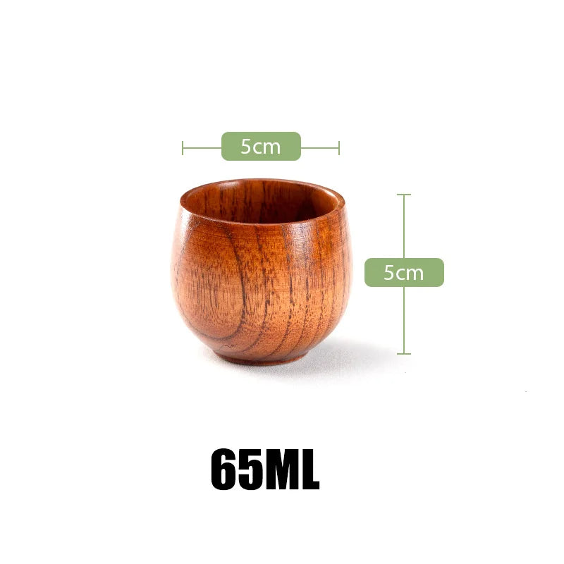 65 180 Big Belly Cup Creative Date Wood Handcarved Anti Scald Tea Qme 65ML