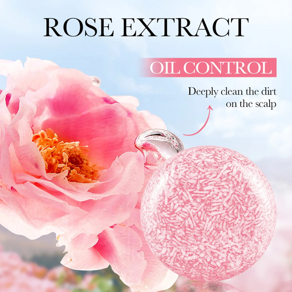Rose Fragrance Shampoo Soap Plant Essential Oil Deep Cleansing Qme