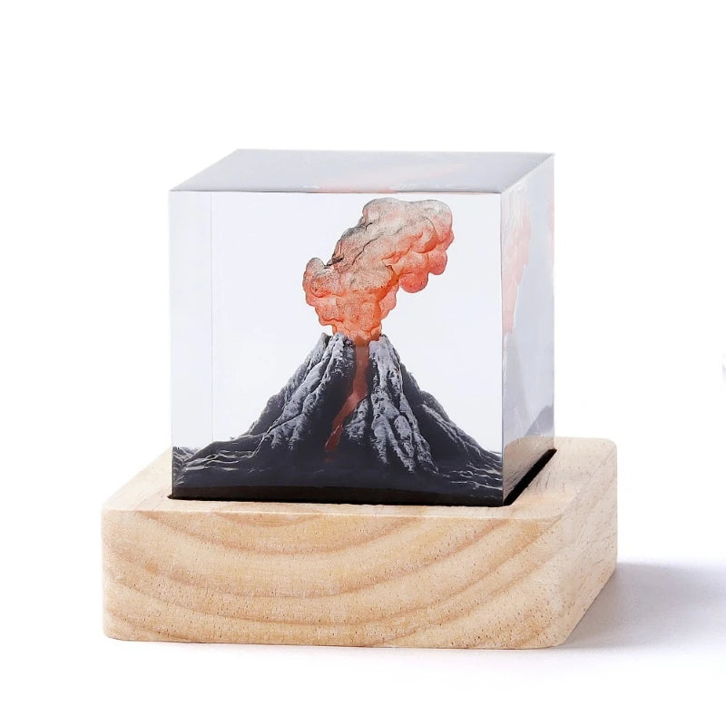 DIY Handmade Resin Explosion Mushroom Cloud Night Light Decoration Qme