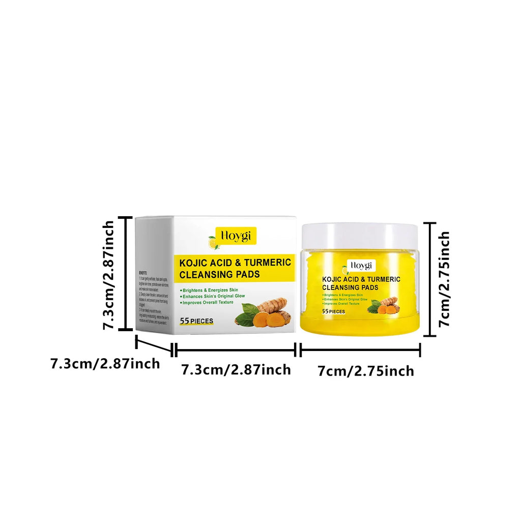 Turmeric Kojic Acid Cleansing Pads Exfoliating Pads Shrink Pores Removing Dead Skin Smooth Brightening Skin Face Cleansing Qme
