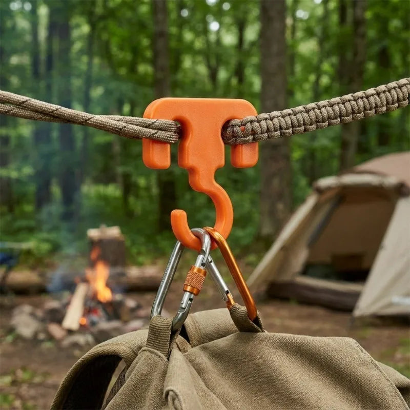 Portable Camping Hook Multifunctional Clothes Lanyard Qme