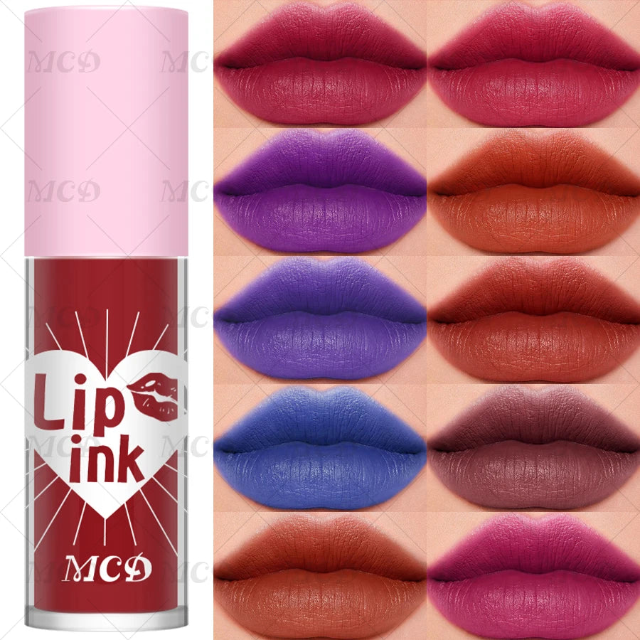 Waterproof Matte Lip Tint Long-lasting Glaze Sexy Plump Glow Oil Qme