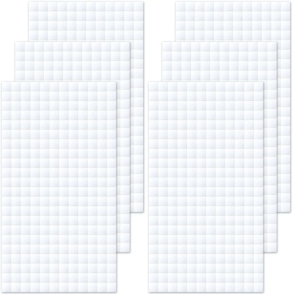 Foam adhesive square sheet, double-sided self-adhesive dots, pre-cut square strip-shaped foam tape, suitable for DIY art Qme 6mm 6pcs