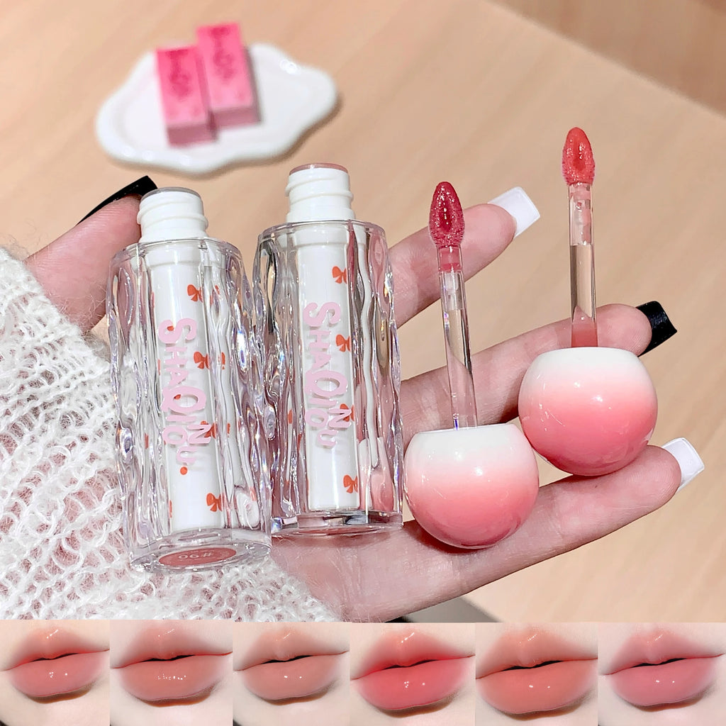 SHAQINUO Watery Lip Gloss Moisturizing Mirror Water Long-lasting Qme