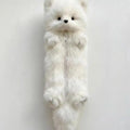 Cartoon Animal Plush Pencil Pouch Creative Student Stationery Case Qme White