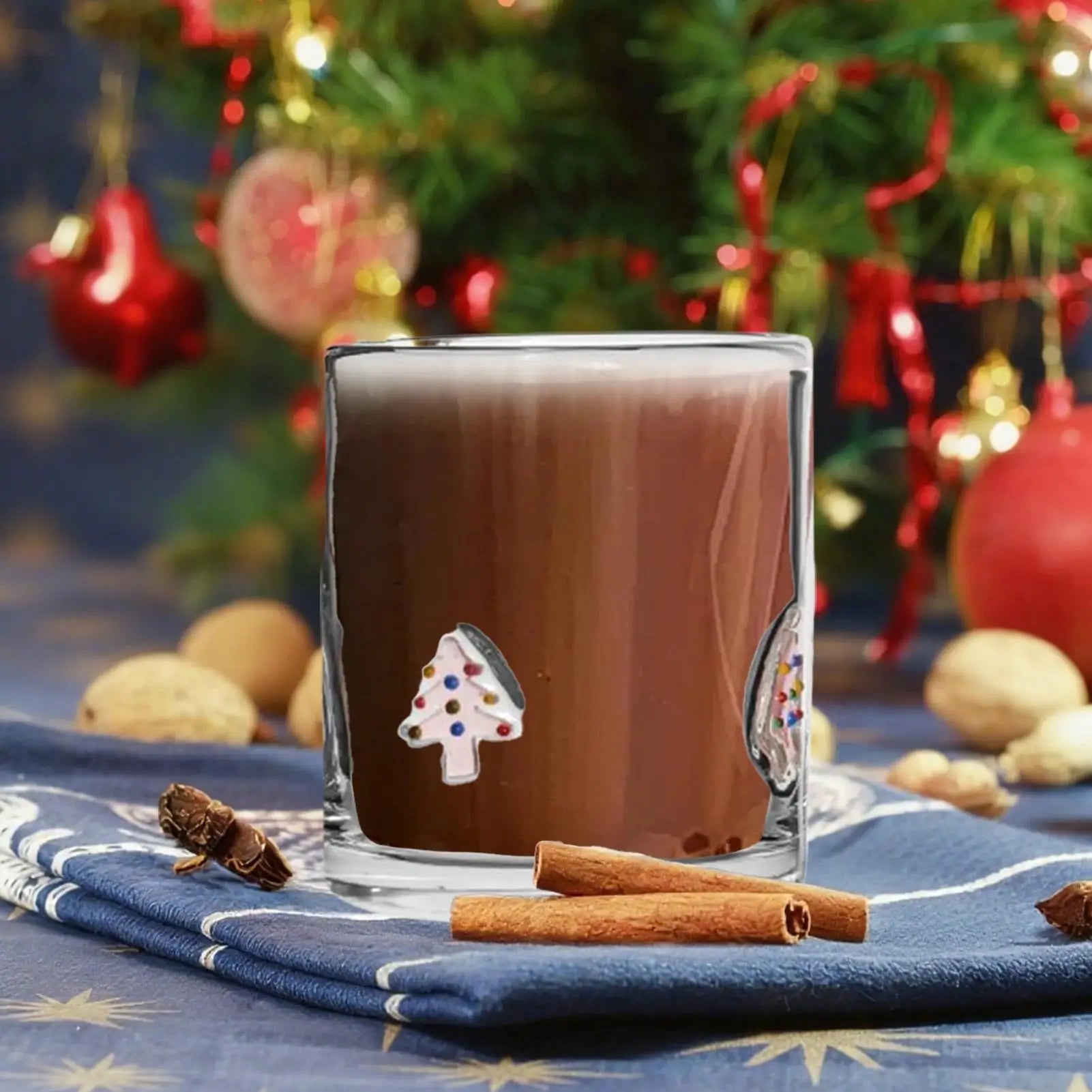 Coffee Cups Christmas Crystal Glass Cup Reusable Drinkware Glasses Qme
