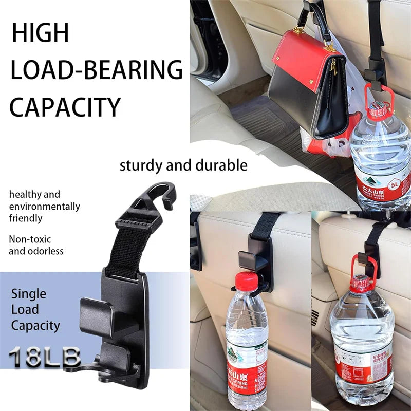 Car Back Seat Hooks Necessities Purse Holder Adjustable Qme