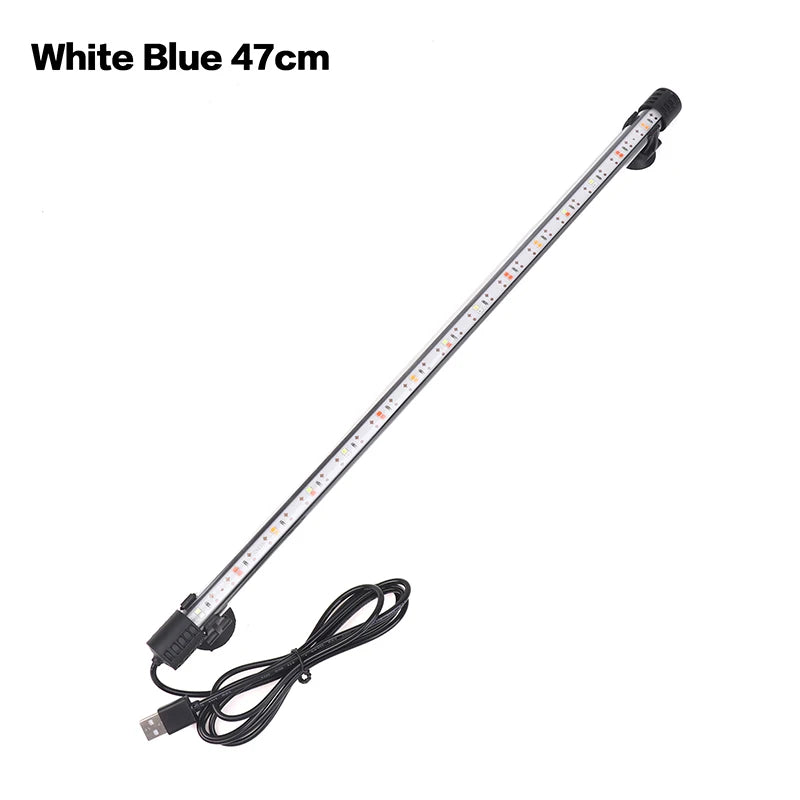Fish Tank Light Underwater Lighting Submersible Lamp Plant Grow 110V Qme 47CM Multicolor CN Plug