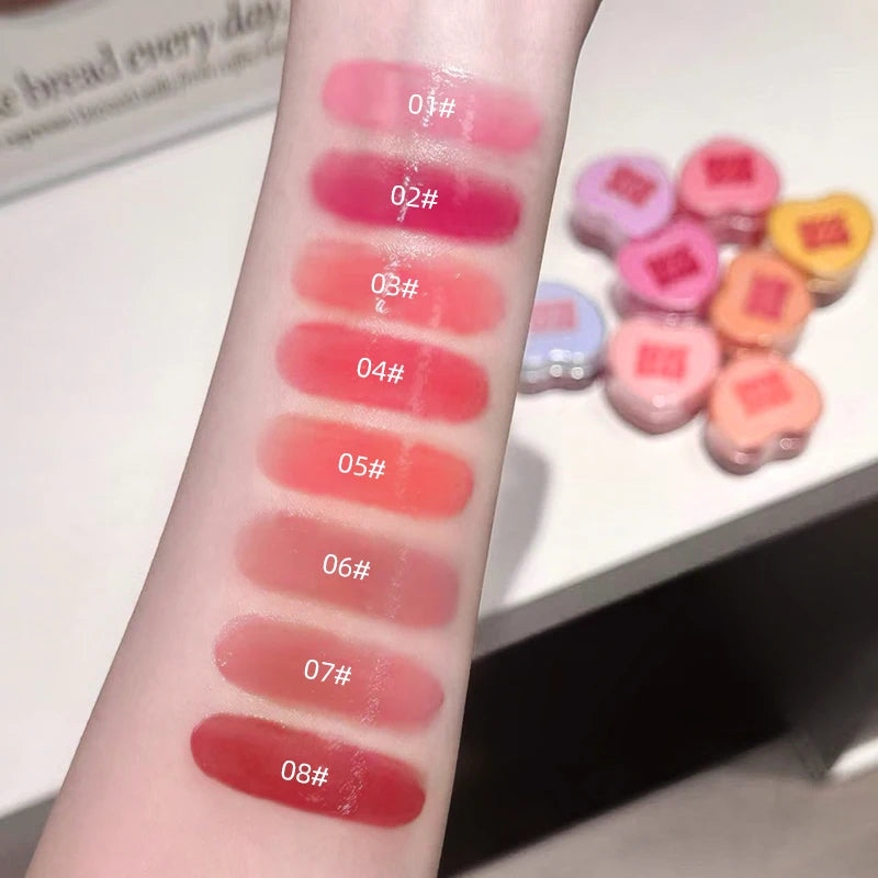 Gege Bear Loveheart Lip Jelly Glaze Moisturizing Jam Gloss Honey Qme