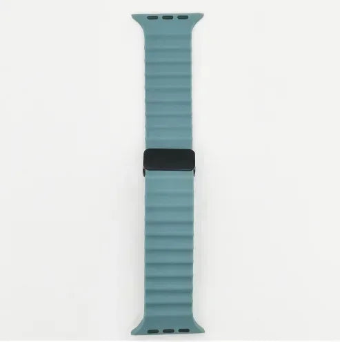 Magnetic Buckle Strap For Apple Watch Band Ultra2 49mm 46 42 44 41 38mm Silicone Bracelet iWatch Ultra Series 7 6 3 se 8 9 10 Qme Pine Green 42 44 45 49 S10-46mm