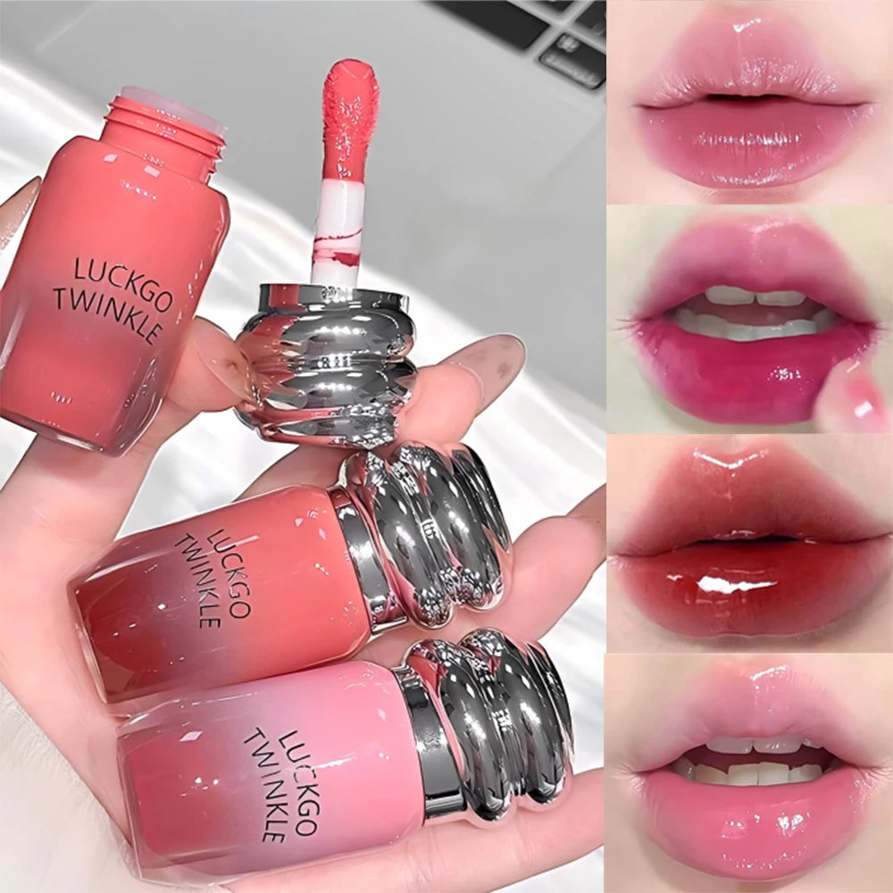 6-color Mirror Water Light Lip Glaze 6 Colors Highly Pigmented Stain Qme
